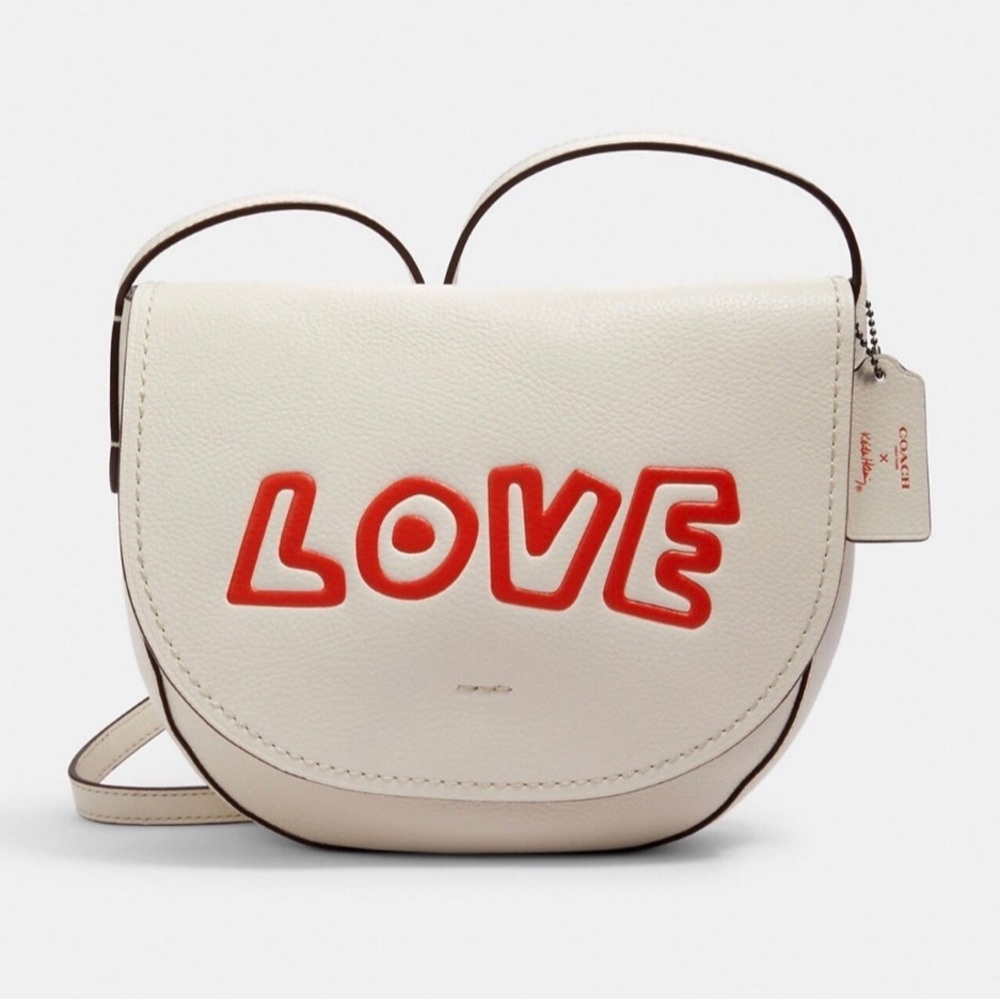 Coach Keith Haring Love Crossbody Soft Leather Bag